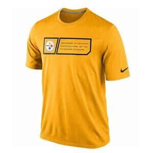 Men's Pittsburgh Steelers Nike Legend Jock Tag Gold T-Shirt Size, 3XL